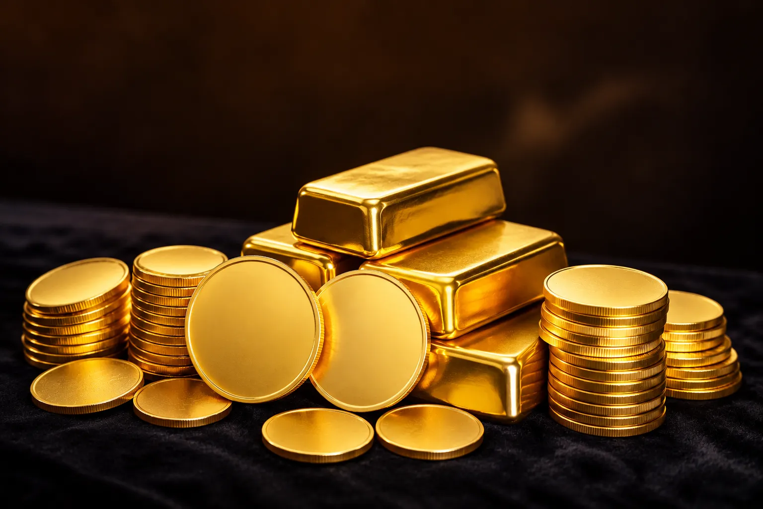 Gold Coins and Bars